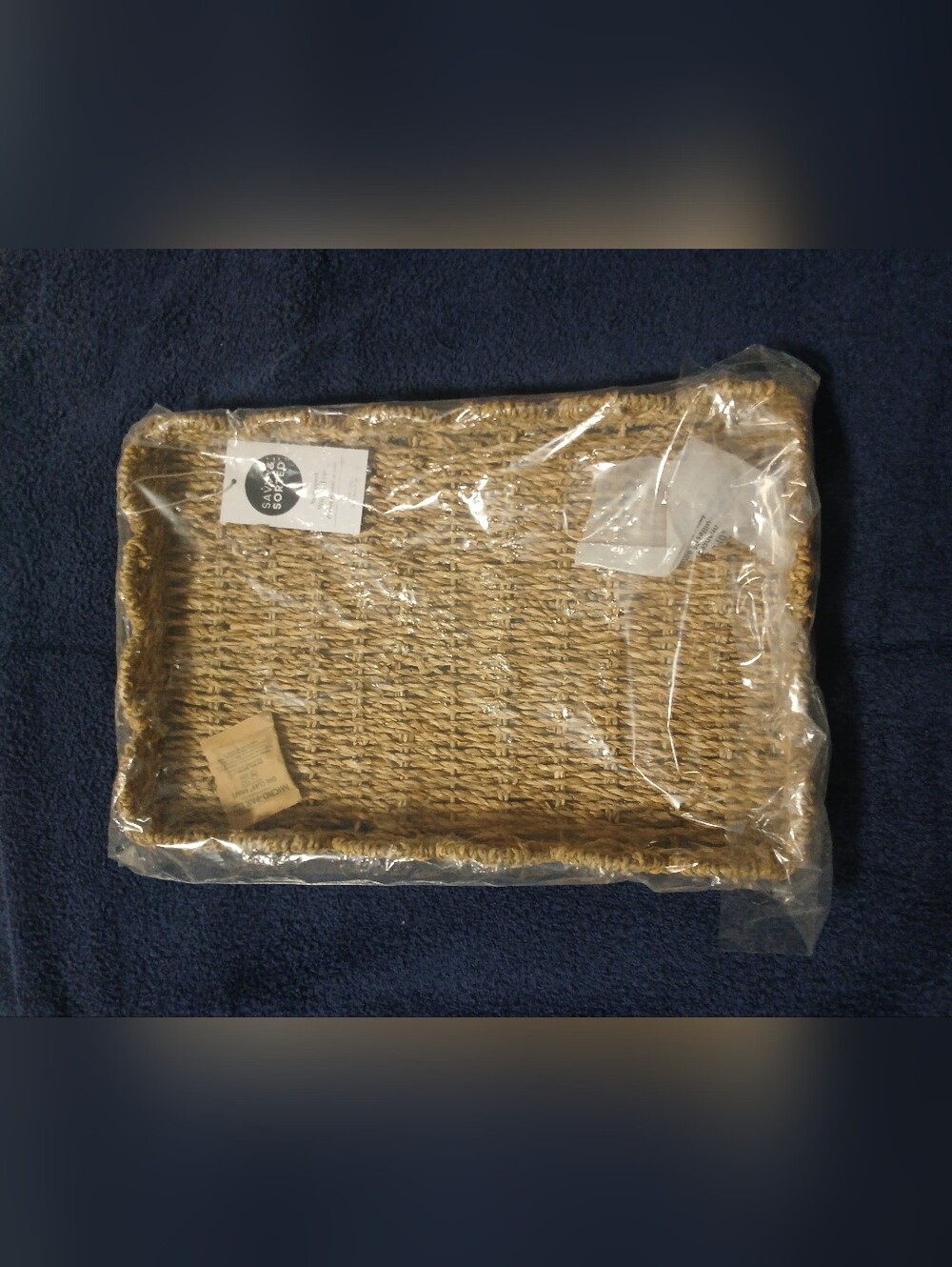 Woven Seagrass Rectangular Tray - Natural